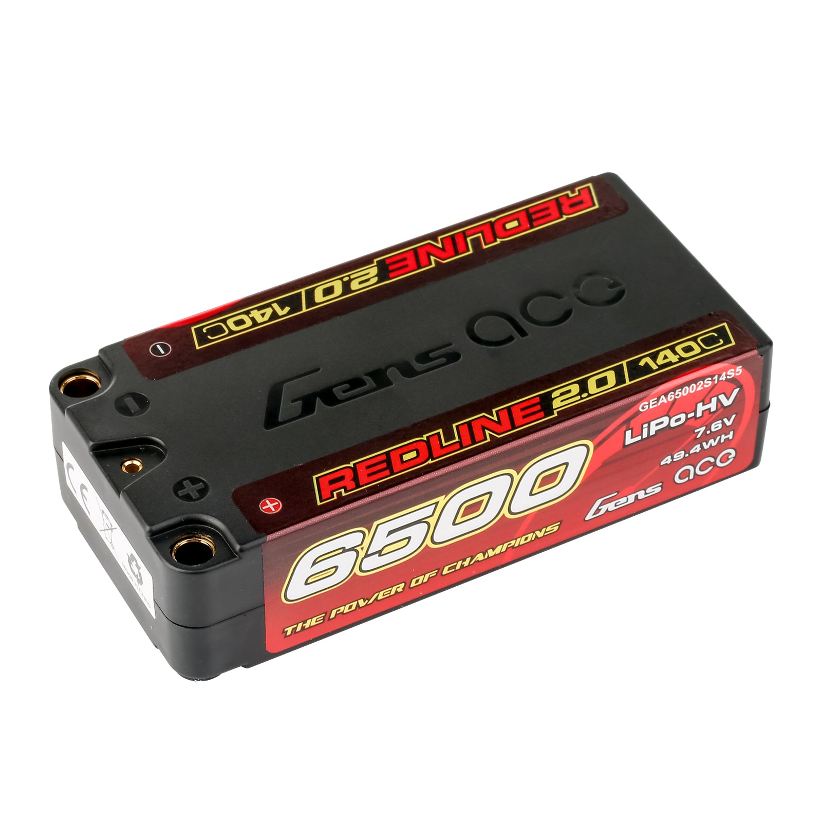 Gens Ace Redline 2.0 6500mAh 2S 140C batterie LiPo shorty HV