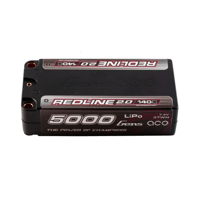 Gens Ace Redline 2.0 5000mAh 2S 140C 7.4V Batterie Shorty