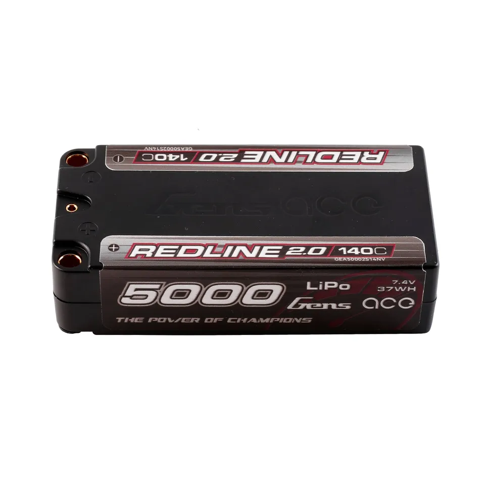 Gens Ace Redline 2.0 5000mAh 2S 140C 7.4V Batterie Shorty