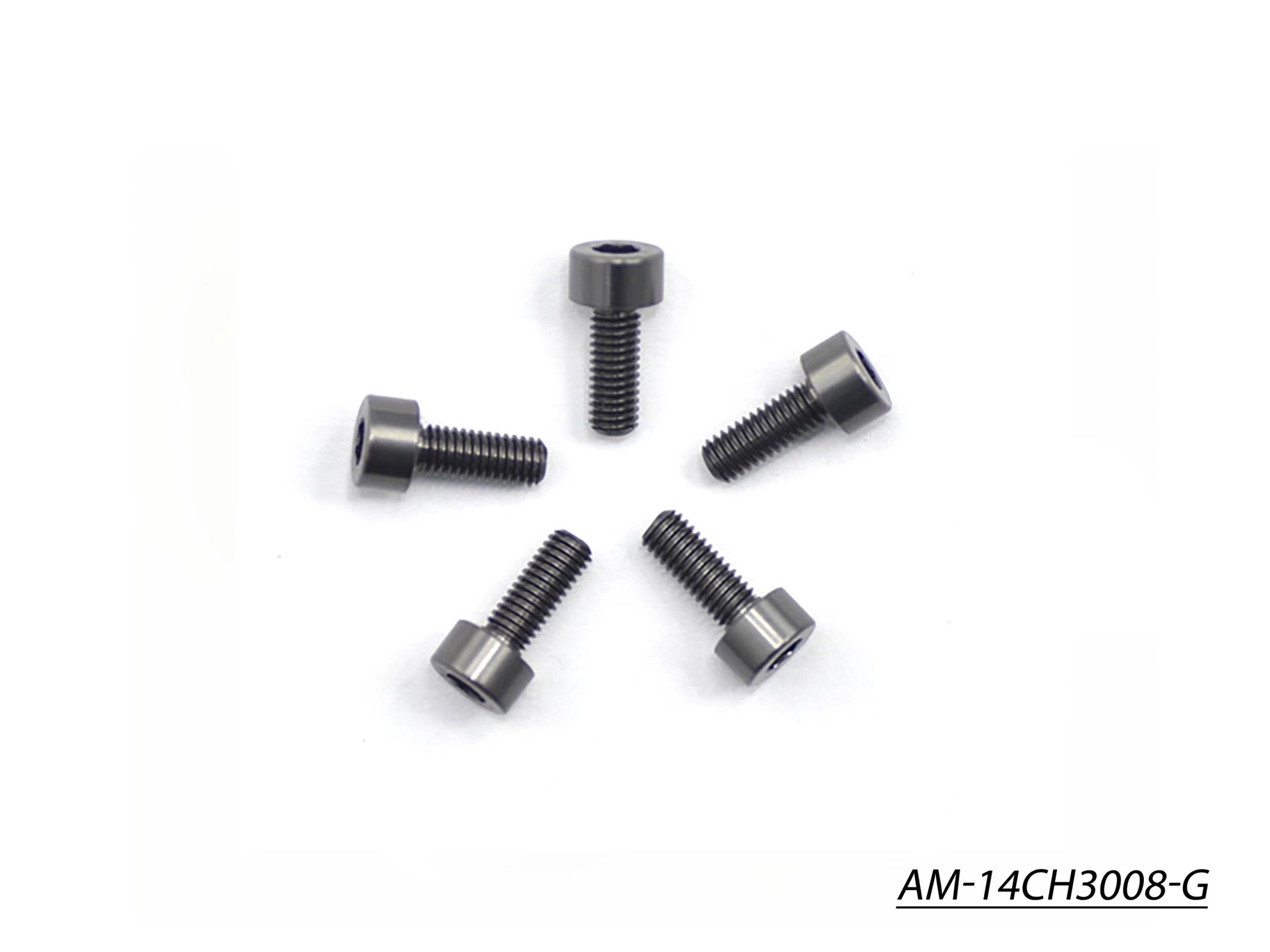 Arrowmax AM-14CH3008-G vis alu M3x8 tête cylindrique grise lot 5