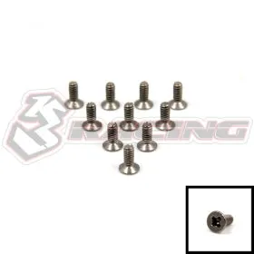 3Racing Parts TS-FSP205 vis titane M2x5 tête plate x10