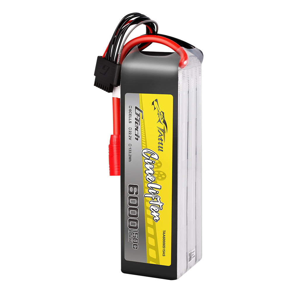Tattu Cinelifter 6000mAh 6S batterie LiPo 150C AS150