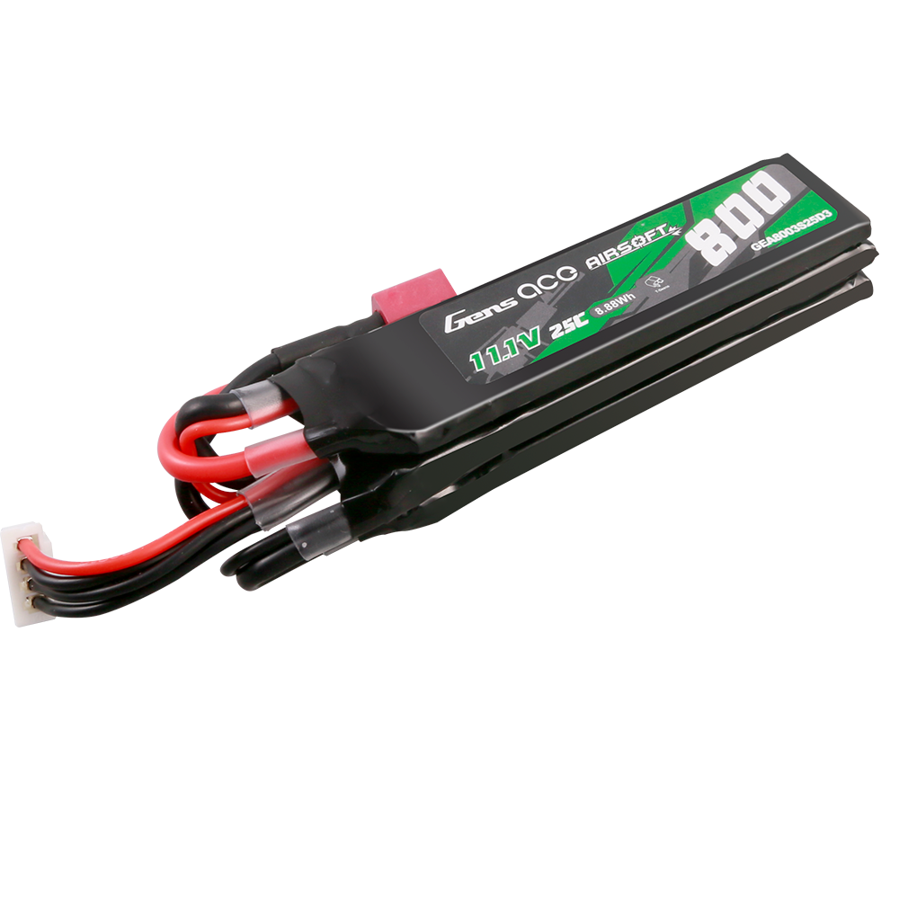 Gens Ace Airsoft 800mAh 3S Batterie Lipo Nunchuck Deans 25C