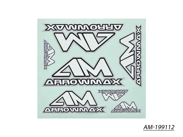 Arrowmax AM-199112 planche stickers 20x22cm noir