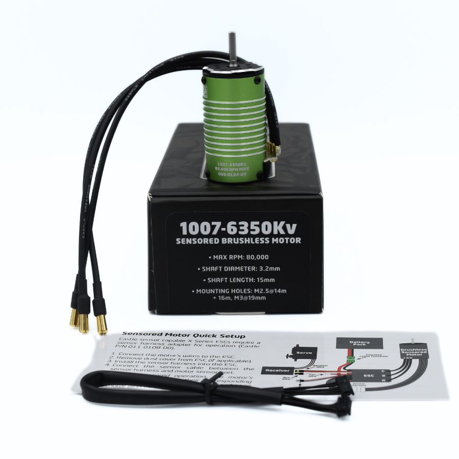 Castle 1007-6350KV moteur brushless sensored 1/14 3S