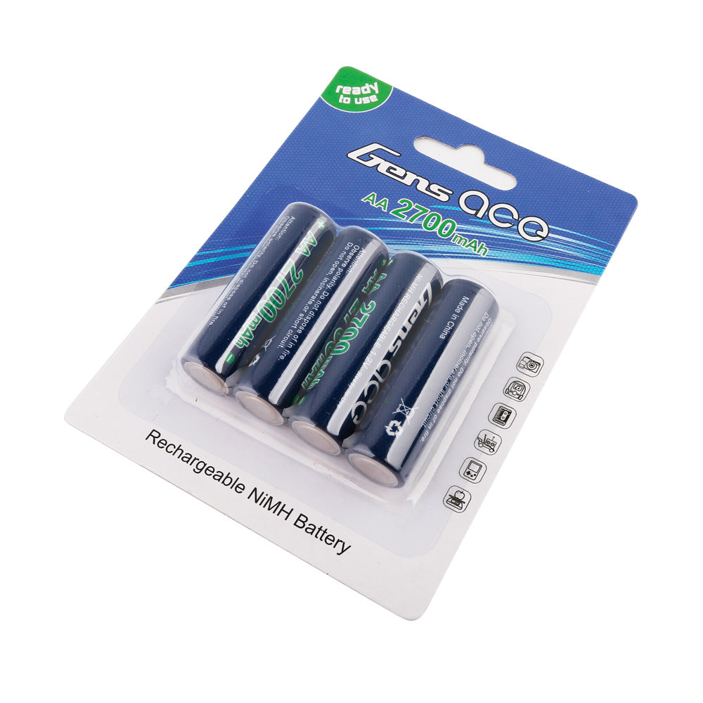 Gens Ace NiMH AA 2700mAh 1.2V pile rechargeable lot de 4