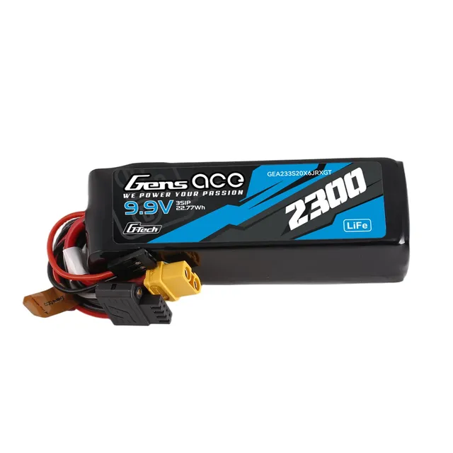 Gens Ace 2300mAh 3S 20C batterie LiFe 9,9V XT60 radio
