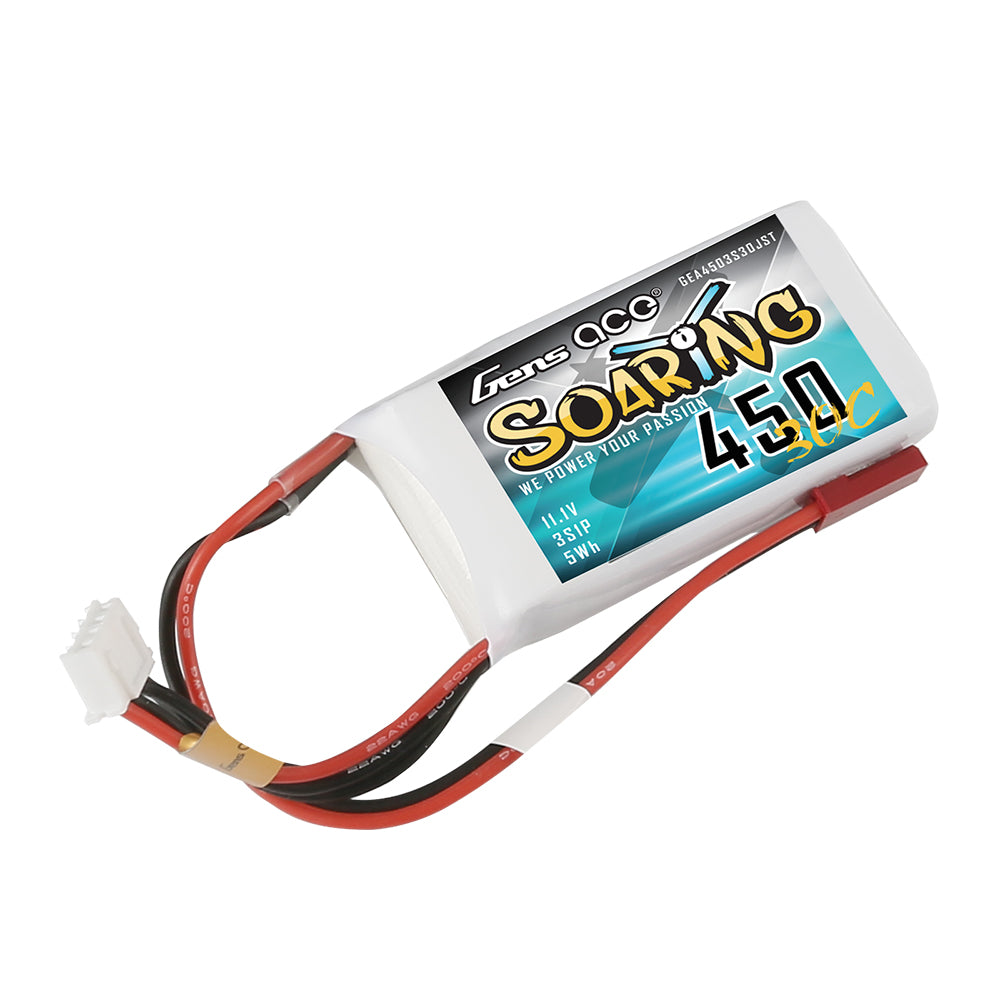 Gens Ace Air Classic 450mAh 3S batterie LiPo 30C JST