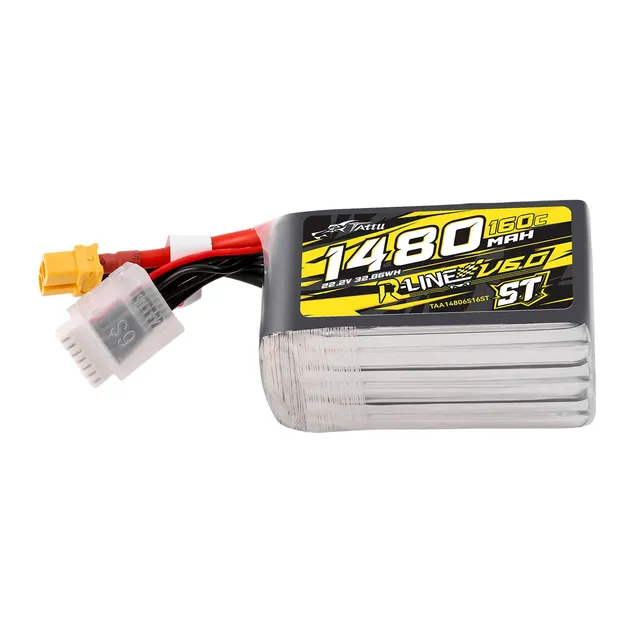 Tattu R-Line 1480mAh 6S batterie FPV 22.2V 160C ST XT60