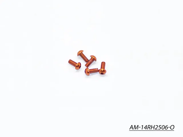 Arrowmax Screws AM-14RH2506-O vis alu tête ronde M2.5x6 orange lot 5