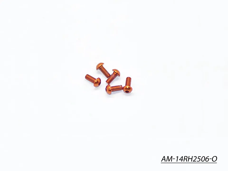 Arrowmax Screws AM-14RH2506-O vis alu tête ronde M2.5x6 orange lot 5