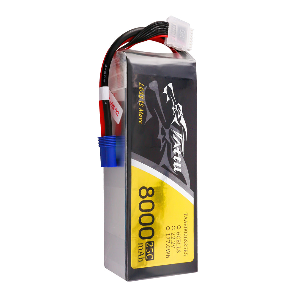Tattu UAV Classic 8000mAh 6S 25C Batterie Lipo EC5 drone