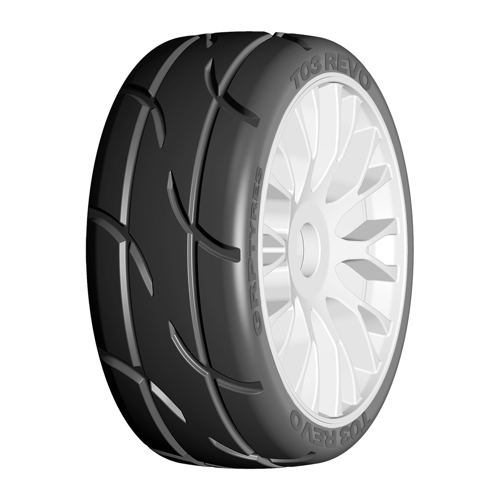 GRP 1:8 GT GTJ03-XB1 pneus RC paire sculpté tendre