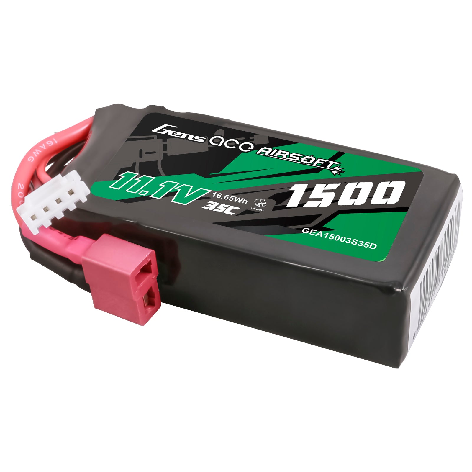 Gens Ace Airsoft 1500mAh 3S batterie airsoft 11.1V Deans