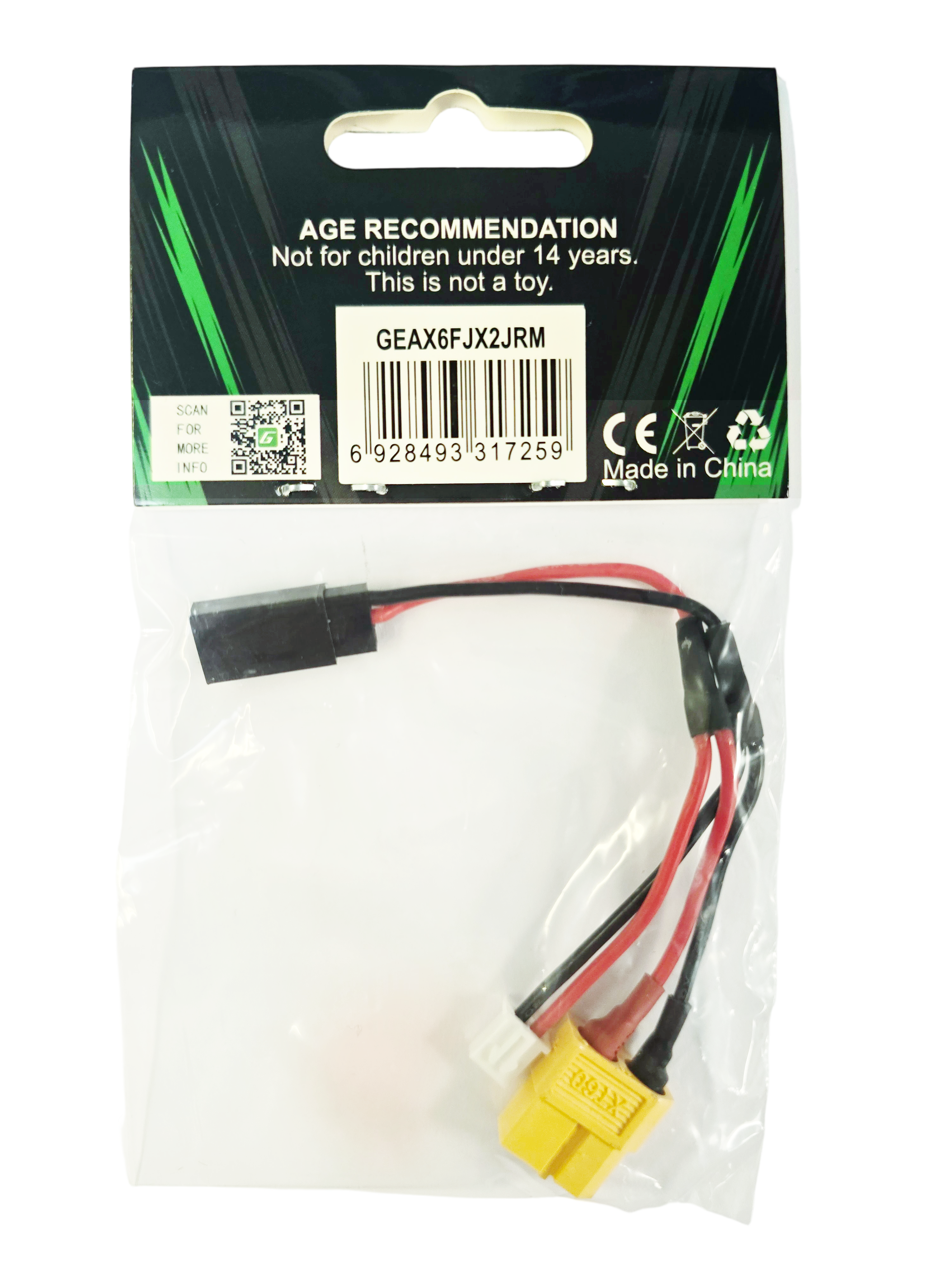 Gens Ace Accessories adaptateur XT60 JST JR 100mm
