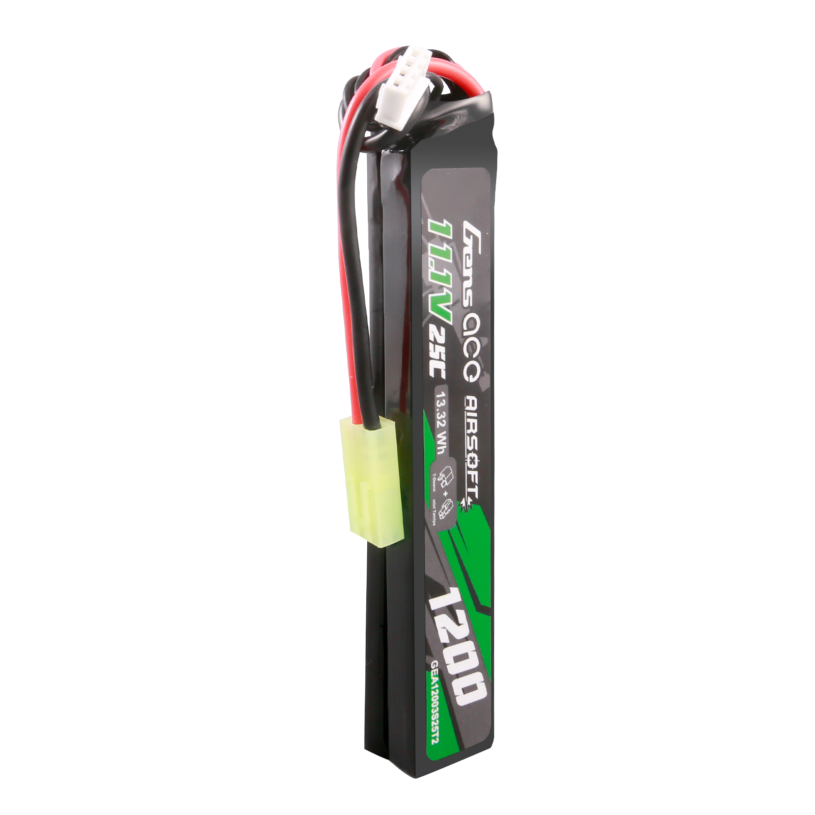 Gens Ace Airsoft 1200mAh 3S 11,1V batterie LiPo Saddle Tamiya