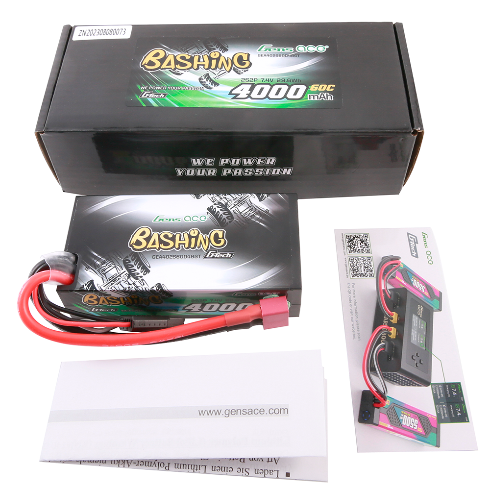 Gens ace Bashing 4000mAh 2S batterie lipo hardcase Deans