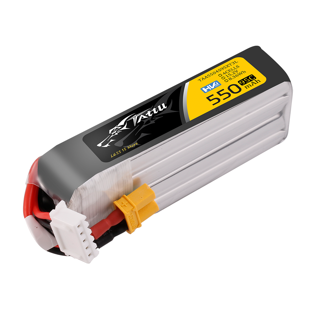 Tattu 550mAh 4S HV 15.2V batterie LiPo 95C XT30