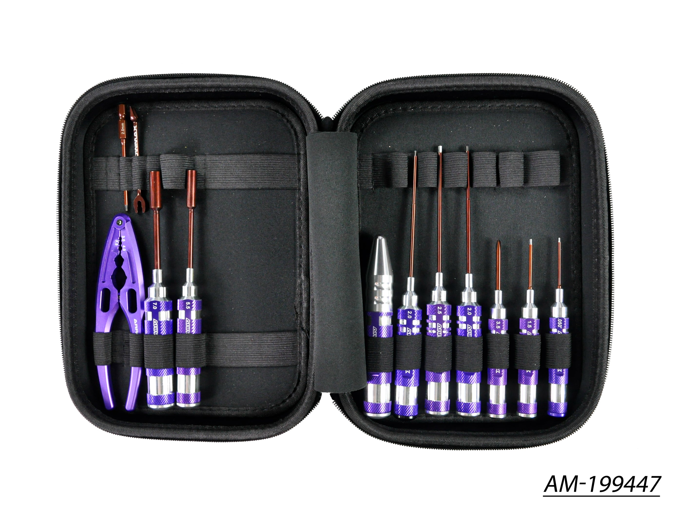 Arrowmax AM-199447 kit outils 1/10 Offroad 12pcs + sac