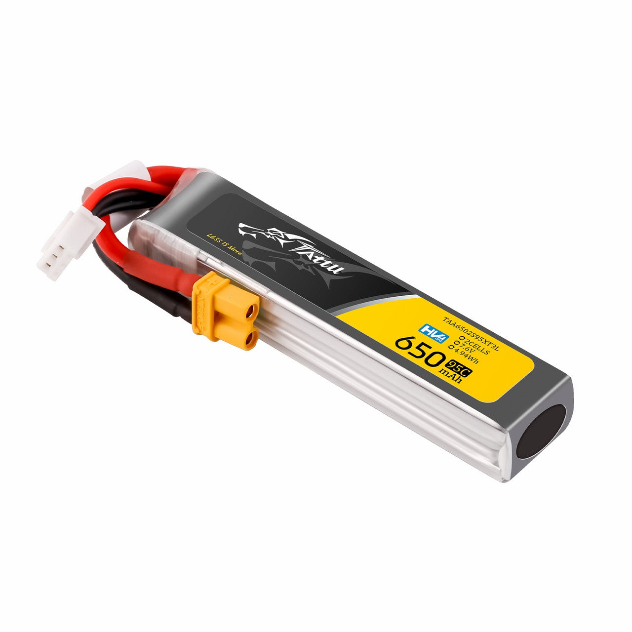 Tattu 650mAh 2S 95C batterie LiPo HV XT30 7,6V