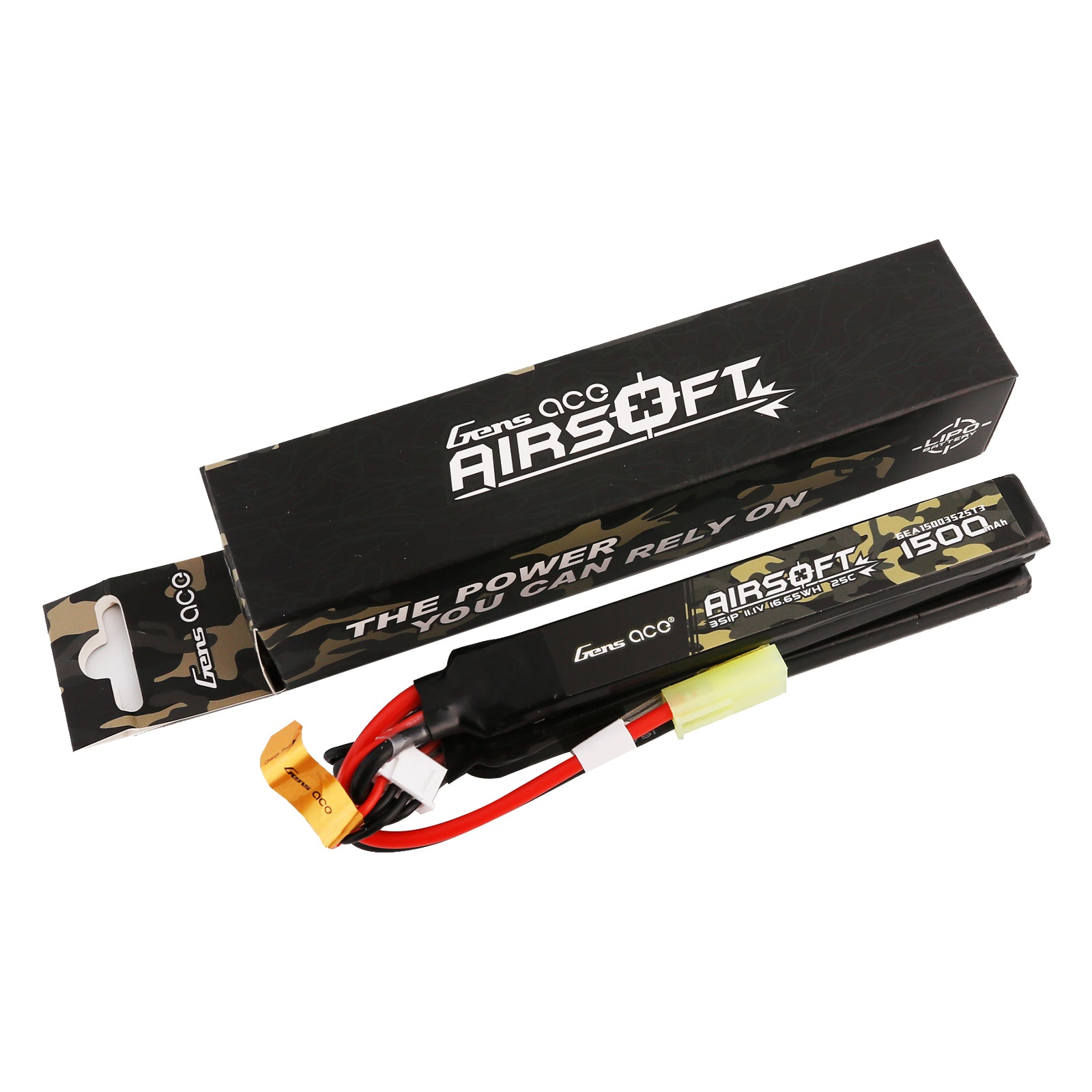 Gens Ace 1500mAh 3S 25C batterie LiPo airsoft 11,1V
