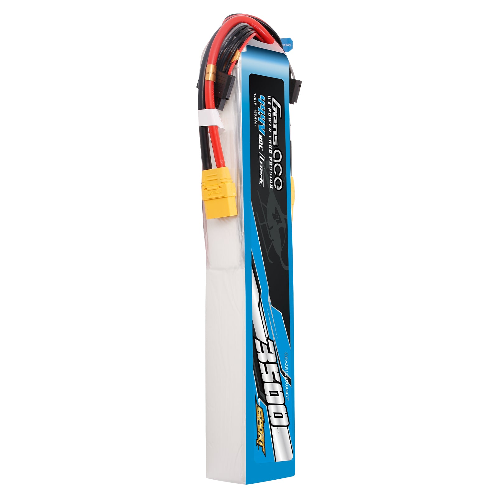 Gens Ace Sport 3500mAh 12S batterie LiPo 44.4V 80C XT90