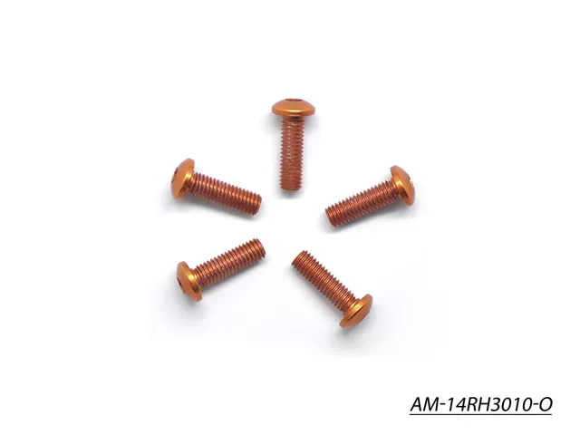 Arrowmax AM-14RH3010-O vis alu M3x10 orange tête ronde lot 5