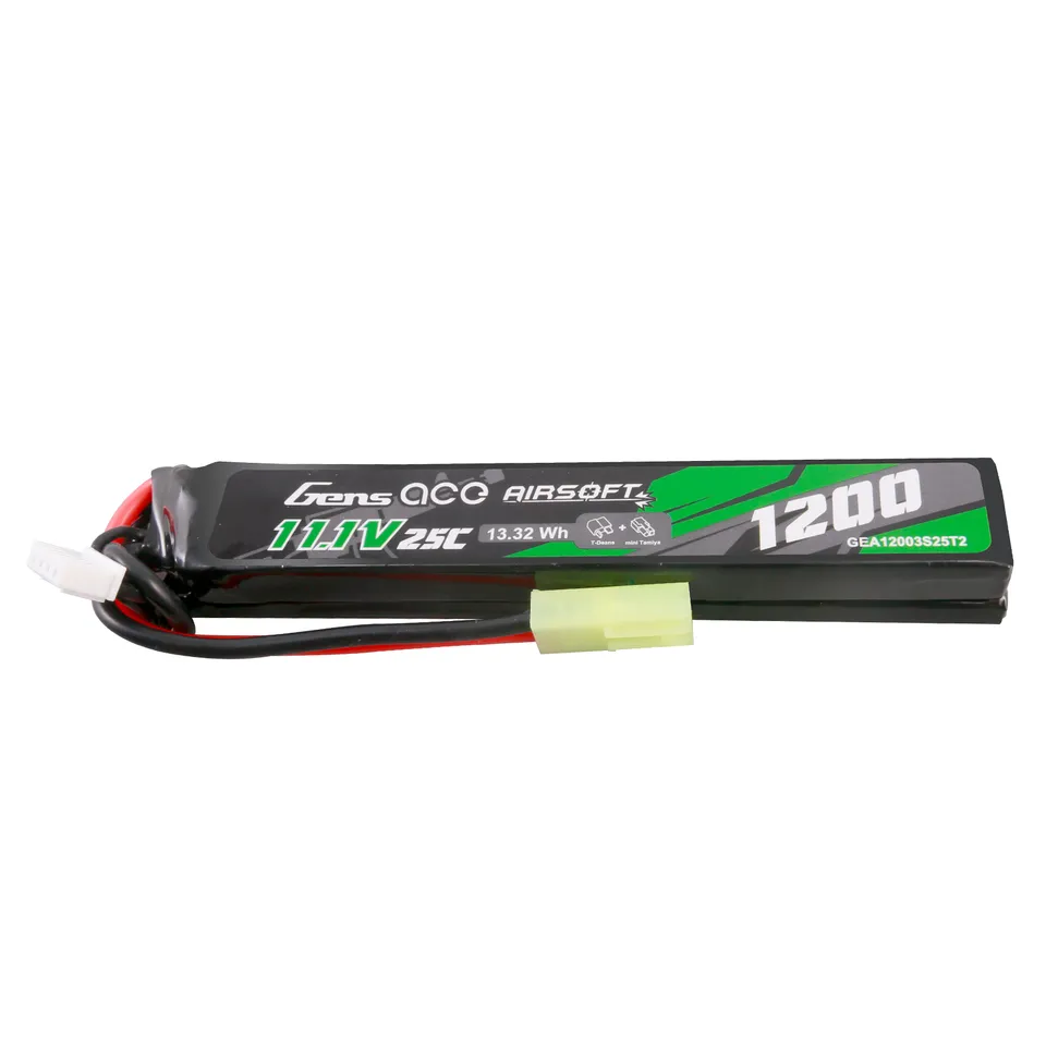 Gens Ace Airsoft 1200mAh 3S 11,1V batterie LiPo Saddle Tamiya