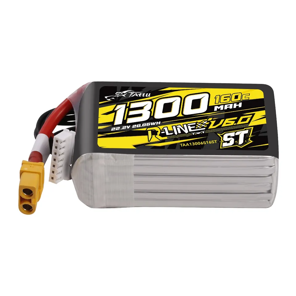 Tattu R-Line 6.0 1300mAh 6S 160C batterie LiPo XT60