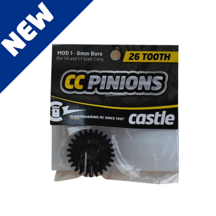 Castle CC Pinion pignon Mod 1 8mm acier 22T-48T