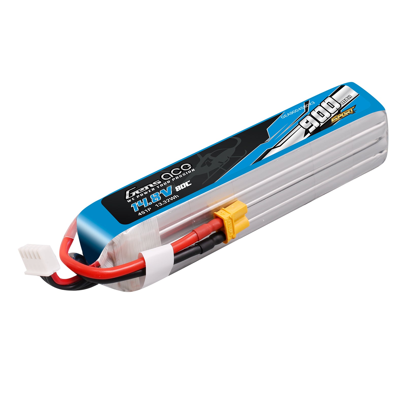 Gens Ace Sport 900mAh 4S Batterie Lipo XT30 F5J