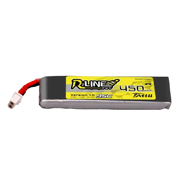 Tattu R-Line 450mAh 1S 95C Batterie Lipo 3.8V BT2.0 x4