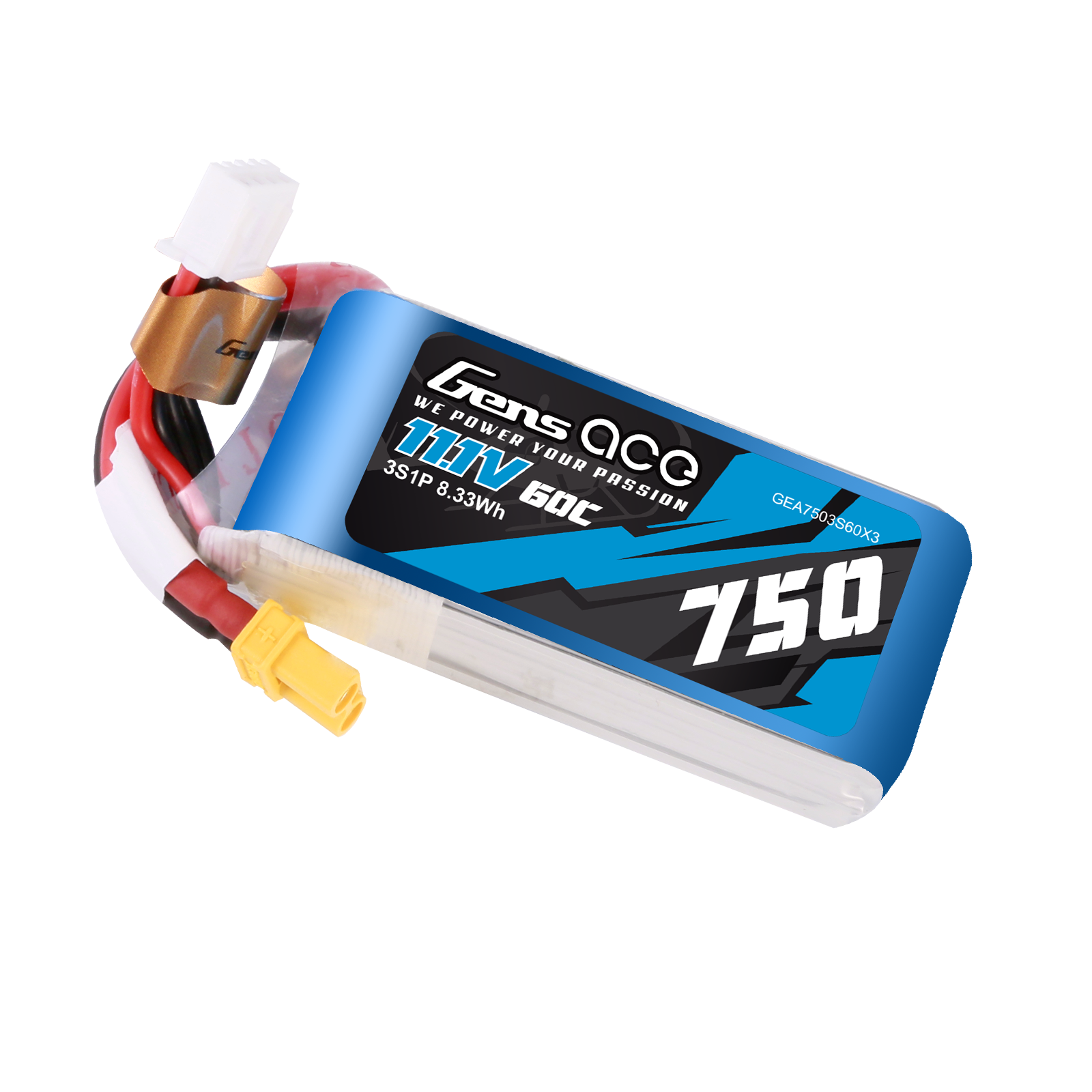 Gens Ace Air Classic 750mAh 3S batterie LiPo XT30 60C