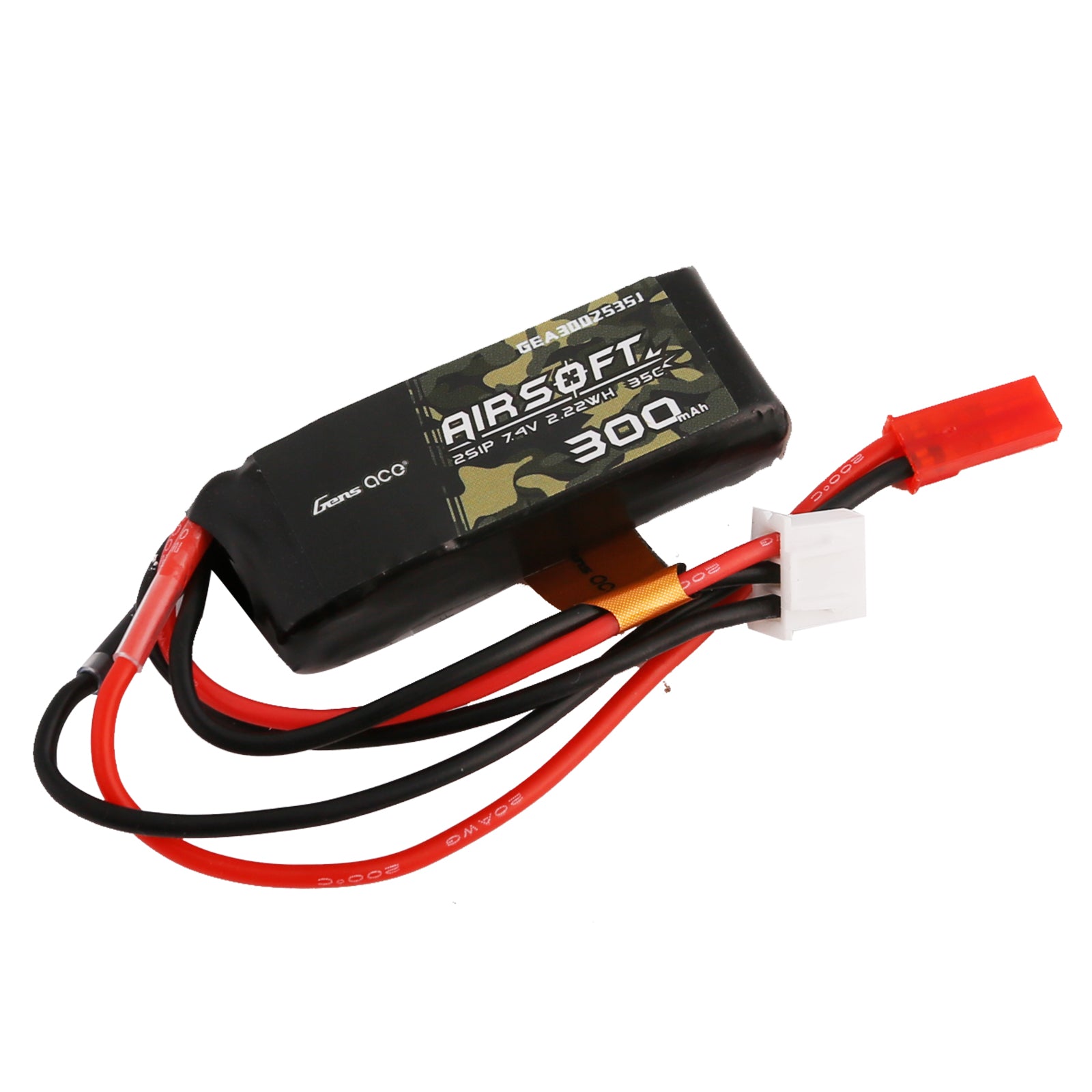 Gens Ace 300mAh 2S 35C batterie LiPo airsoft JST-SYP 7.4V