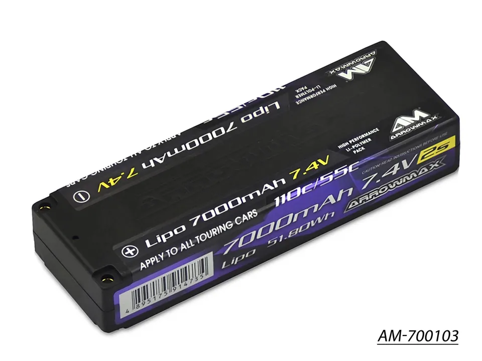 Arrowmax 2S LiPo Batterie 7000mAh 7.4V 55C AM-700103