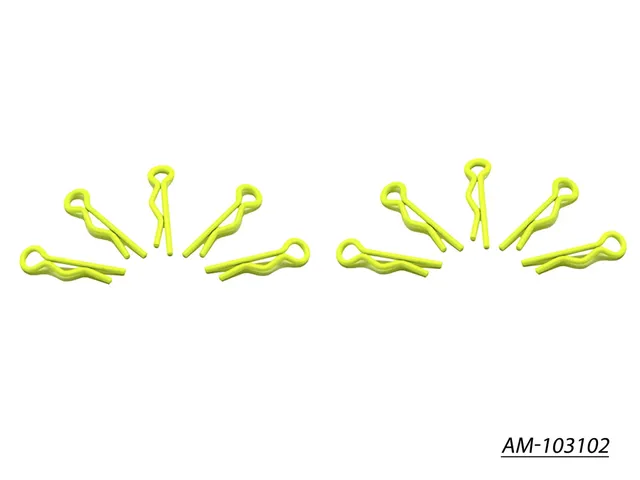 Arrowmax Body Clip AM-103102 clips 1/10 jaune fluo x10