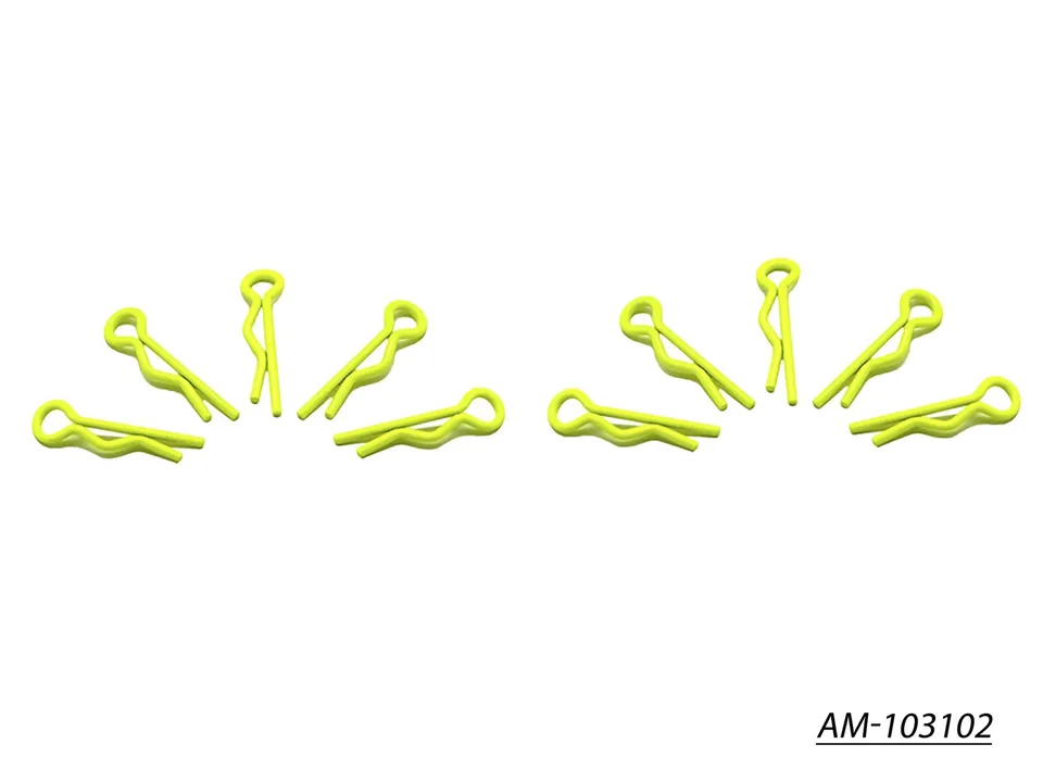 Arrowmax Body Clip AM-103102 clips 1/10 jaune fluo x10