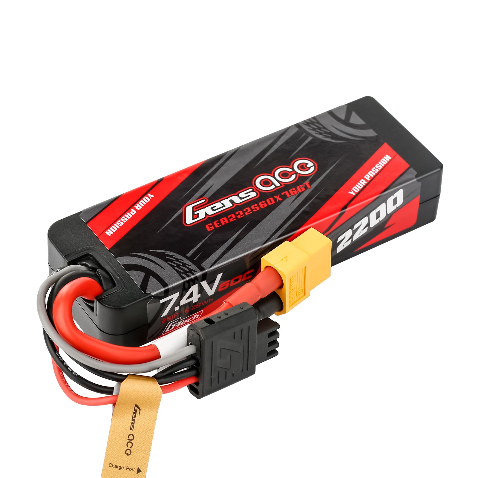 Gens Ace Car Classic 2200mAh 2S 7.4V batterie hardcase XT60