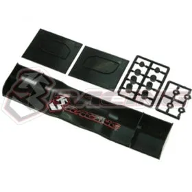 3Racing Parts 3RAC-WG195 ailettes 195mm touring 1/10 noir