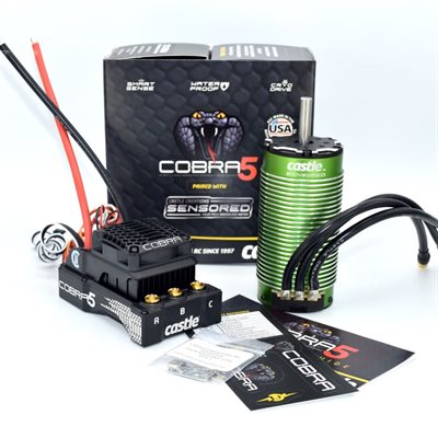 Castle Cobra 5 Combo ESC 8S + moteur 2028-800KV sensored