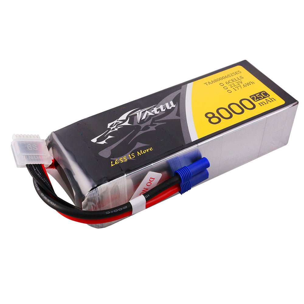 Tattu UAV Classic 8000mAh 6S 25C Batterie Lipo EC5 drone