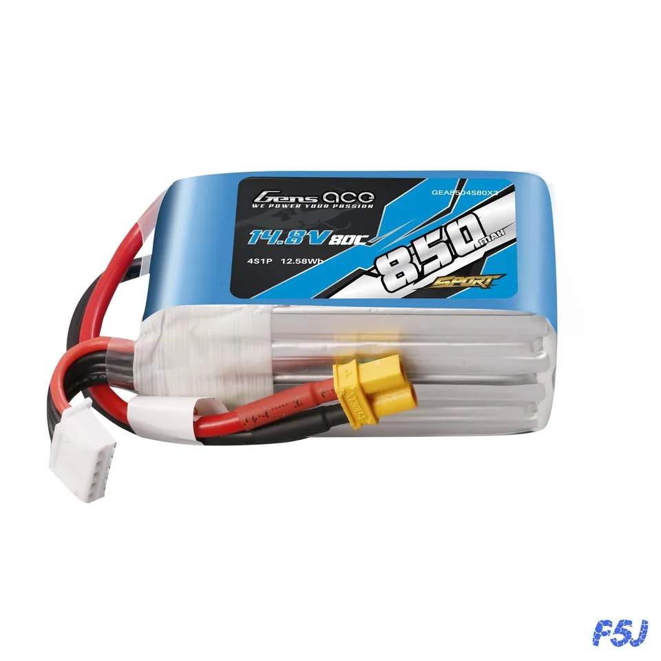 Gens Ace Sport 850mAh 4S batterie lipo 14.8V 80C XT30