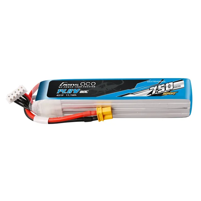 Gens Ace 750mAh 4S 80C batterie LiPo XT30 14,8V F5J