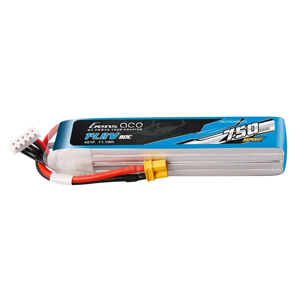 Gens Ace 750mAh 4S 80C batterie LiPo XT30 14,8V F5J