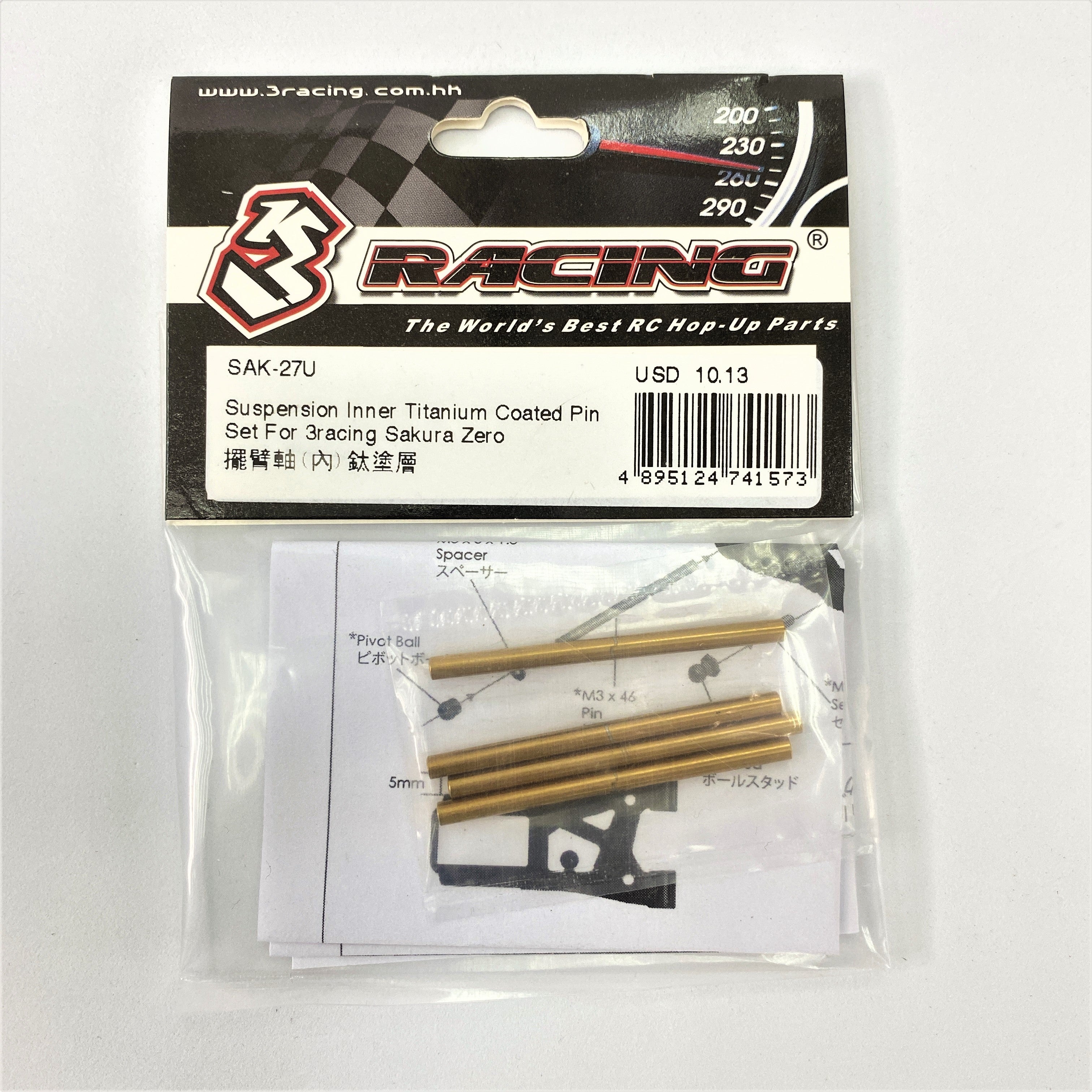 3Racing SAK-27U set axes titane Sakura Zero / D5