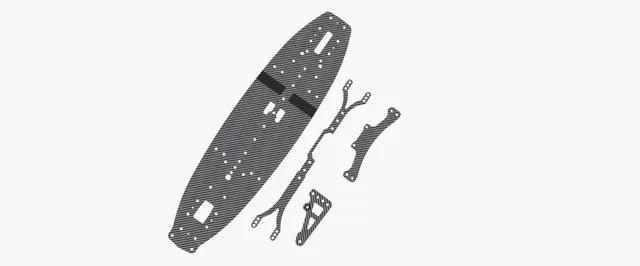 3Racing Cero SAK-CM122 kit graphite Mini 225