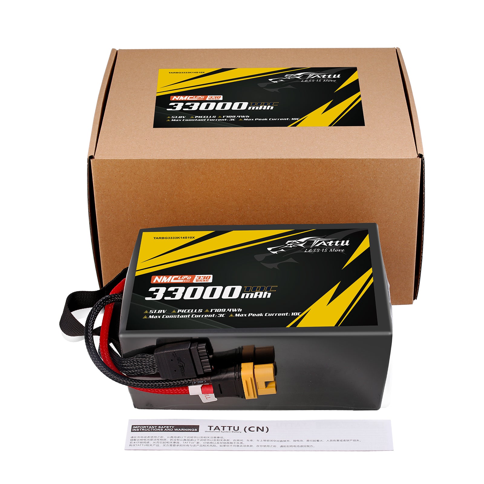 Tattu Semi-Solid 33000mAh 14S 51.8V Batterie Lipo AS150U-F