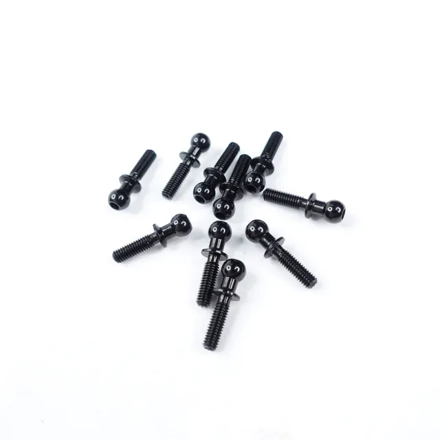 3Racing Parts Rotule Alu 4.8mm L10 Noir x10