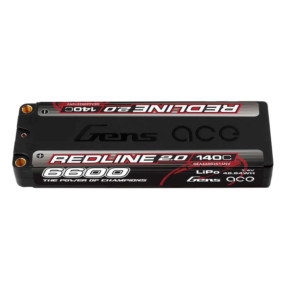 Gens ace Redline 2.0 6600mAh 2S batterie lipo piste 140C