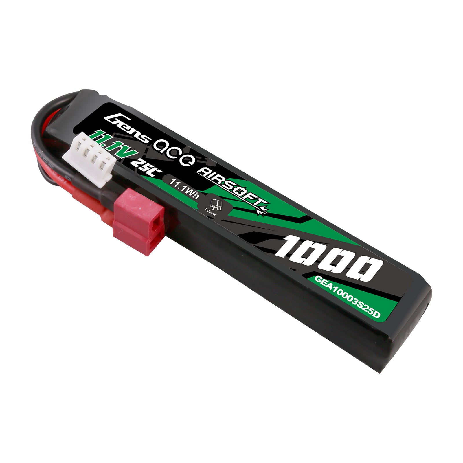 Gens ace 1000mAh 3S batterie airsoft 11,1V T-Plug